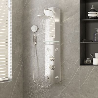 Panneau de douche 25x43x110 cm Argenté