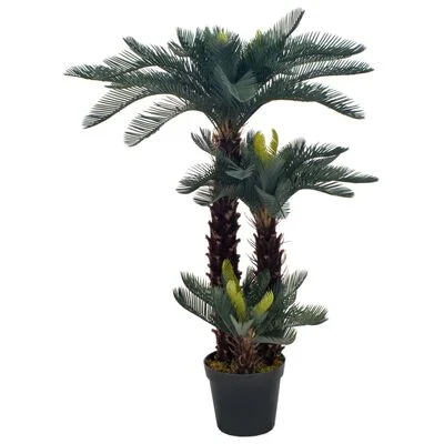 Plante artificielle avec pot Palmier Cycas Vert 125 cm