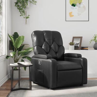 Fauteuil inclinable Noir Similicuir