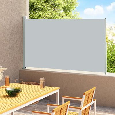 Auvent latéral rétractable de patio 180x300 cm Gris