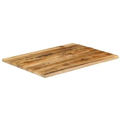 Dessus de table 90x80x2,5 cm bord vif bois massif manguier brut