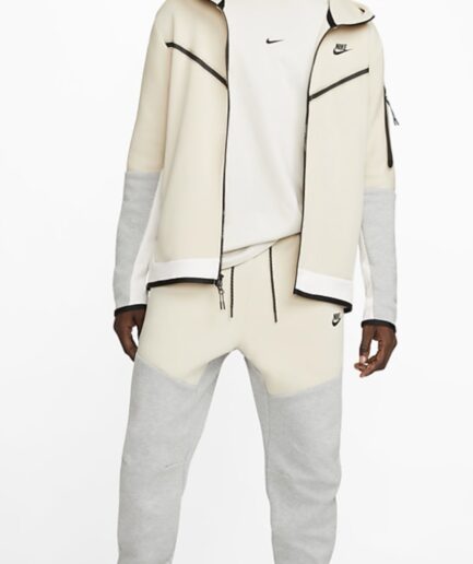 survêtement Nike à capuche en polaire pour homme avec fermeture éclair intégrale en rotin/Phantom Tech