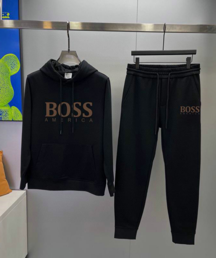 Hugo Boss pantalon&Sweat à capuche Oversize Fit en coton biologique avec applique de logo