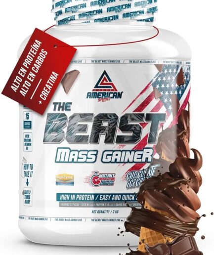 Gain de masse 2 kg | Riche en glucides et protéines | Augmentation du poids et de la masse musculaire | Con Creatina (2 kg (Lot de 1),