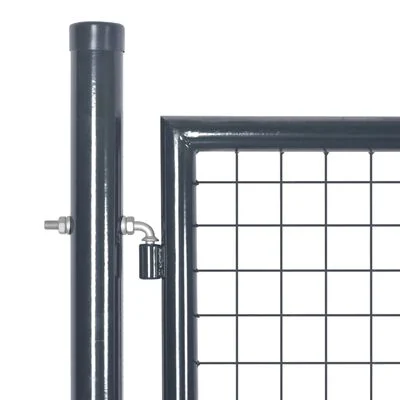 Portail de jardin maille anthracite 300x175 cm acier galvanisé – Image 3