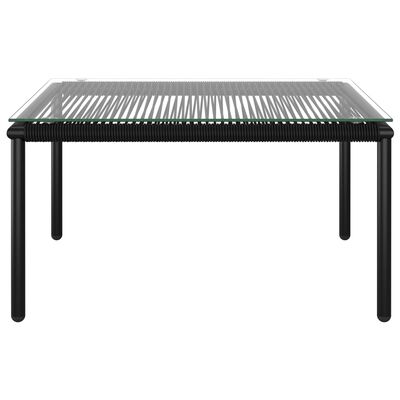 Salon de jardin 8 pcs avec coussins Noir PVC – Image 7