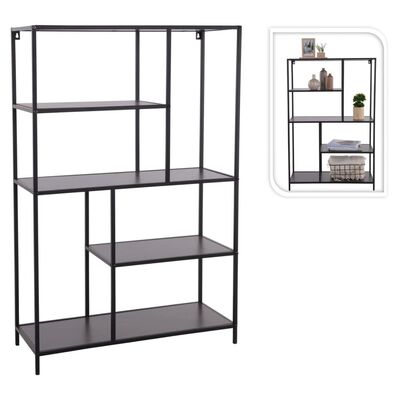 Étagère sur pied à 4 niveaux 76x30x116 cm noir H&S Collection
