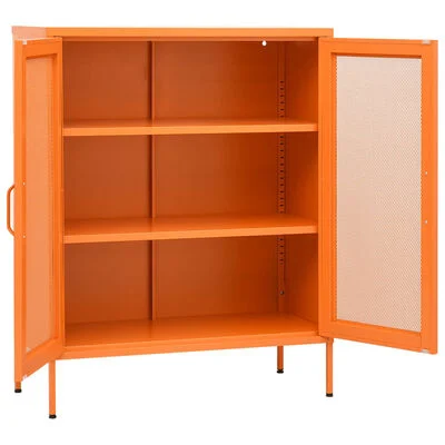 Armoire de rangement Orange 80x35x101,5 cm Acier – Image 3