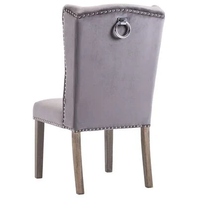Chaise à manger Gris Velours – Image 3