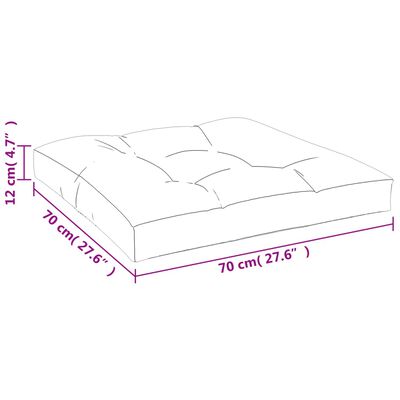 Ensemble de coussins en palette bleu marine 70x40x12 cm tissu – Image 4