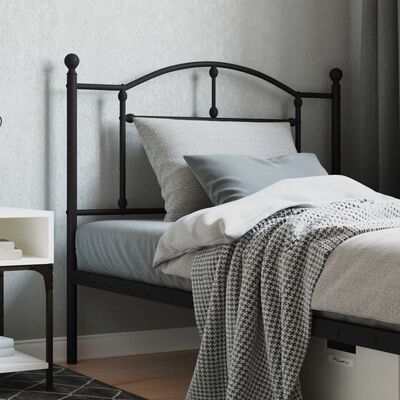 Tête de lit métal noir 100 cm