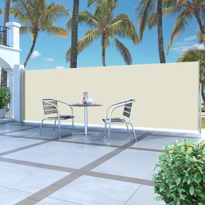 Auvent latéral rétractable 160 x 500 cm Crème