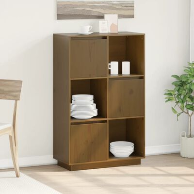 Marron miel 74x35x117 cm Bois massif de pin