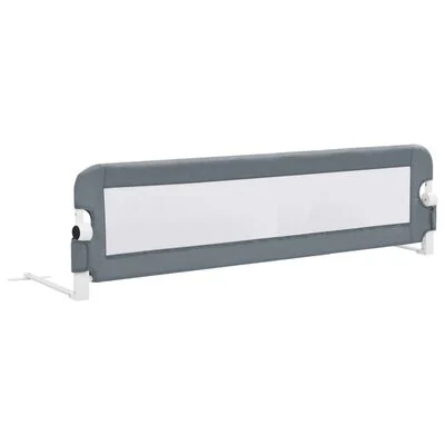 Barrière de sécurité de lit d'enfant Gris 120x42 cm Polyester – Image 4