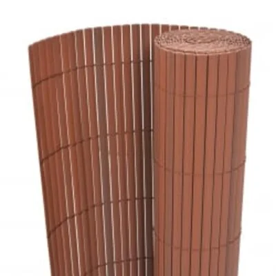 Clôture de jardin double face 110x500 cm Marron