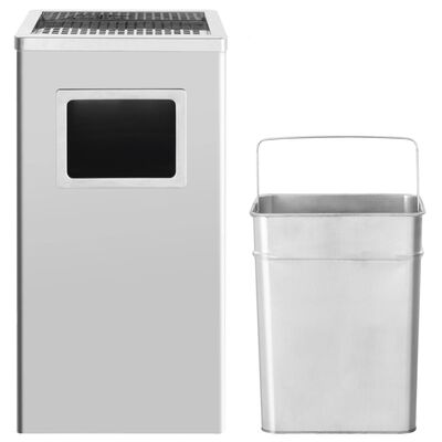 Poubelle à cendrier d'hôtel 45 L Acier inoxydable