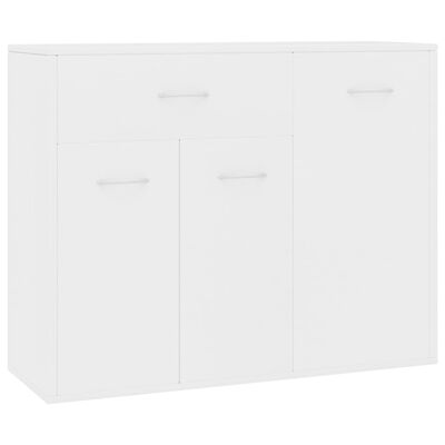 Buffet Blanc 88x30x70 cm Bois d'ingénierie – Image 3