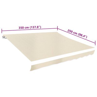 Toile d'auvent Crème 350x250 cm – Image 3