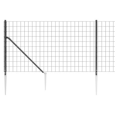 Clôture en treillis métallique et ancrage anthracite 1x10 m – Image 3