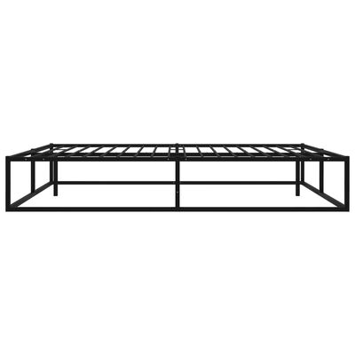 Cadre de lit sans matelas noir métal 140x200 cm – Image 3