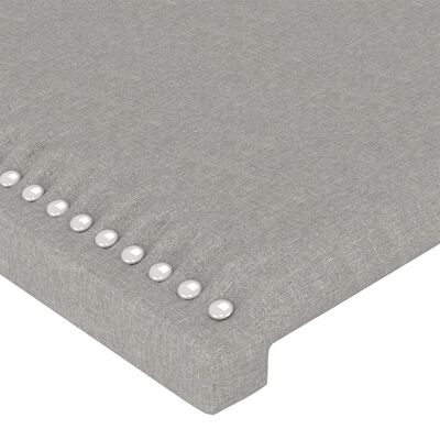 Têtes de lit 2 pcs Gris clair 90x5x78/88 cm Tissu – Image 3