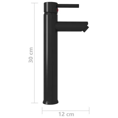 Mitigeur de salle de bain Noir 12x30 cm – Image 4