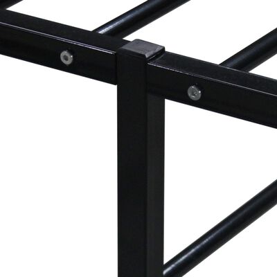 Cadre de lit sans matelas noir métal 140x200 cm – Image 4