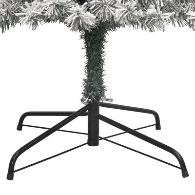 Sapin de Noël mince avec support et flocon de neige 270 cm PVC – Image 4