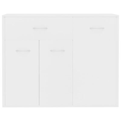 Buffet Blanc 88x30x70 cm Bois d'ingénierie – Image 4