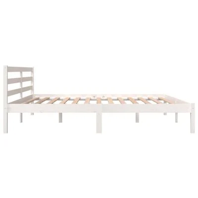 Cadre de lit sans matelas 180x200 cm blanc – Image 3