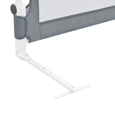 Barrière de sécurité de lit d'enfant Gris 120x42 cm Polyester – Image 3
