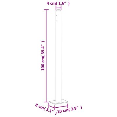 Auvent latéral rétractable 160 x 500 cm Crème – Image 5