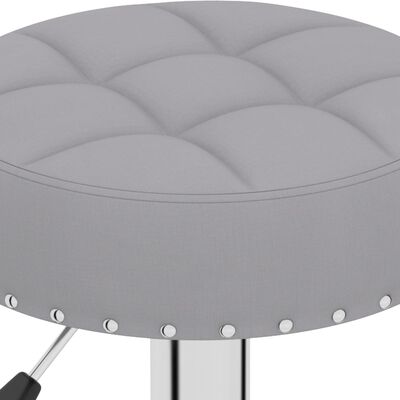 Tabourets de bar lot de 2 gris tissu – Image 3