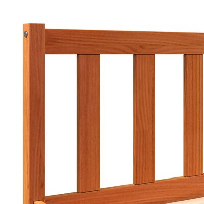 Cadre de lit sans matelas cire marron 160x200cm bois pin massif – Image 3