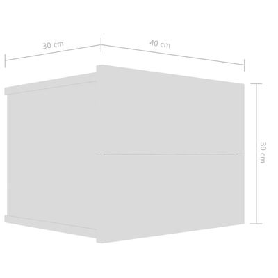 Tables de chevet 2 pcs Blanc 40x30x30 cm Bois d'ingénierie – Image 4