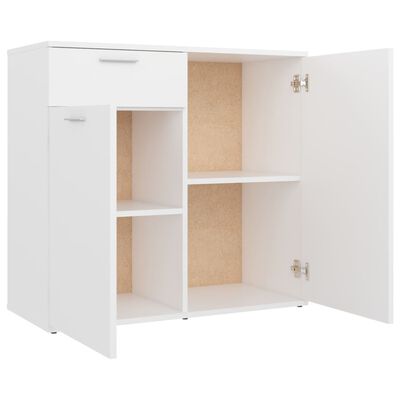 Buffet blanc 80x36x75 cm bois d'ingénierie – Image 3