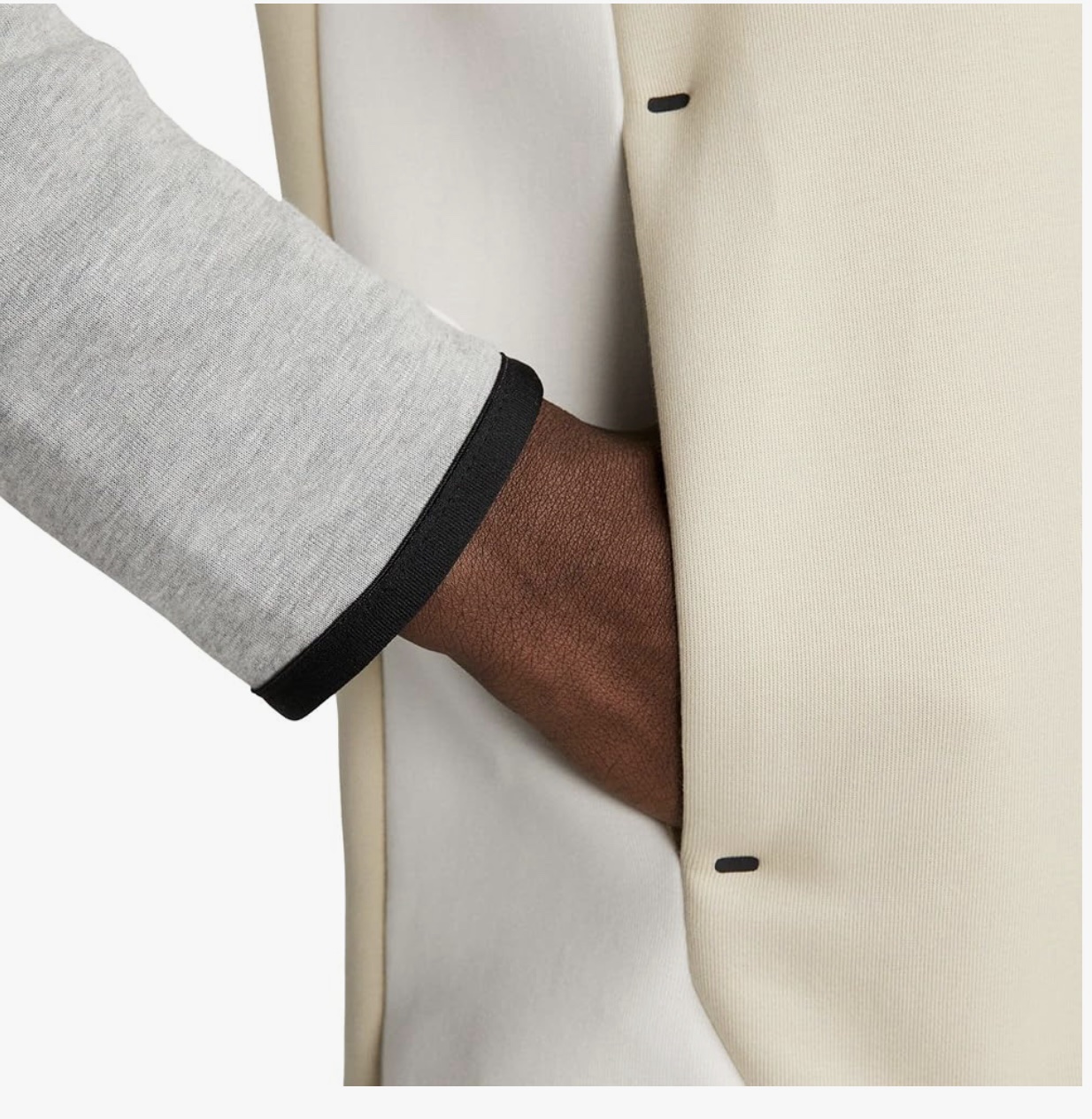 survêtement Nike à capuche en polaire pour homme avec fermeture éclair intégrale en rotin/Phantom Tech – Image 4
