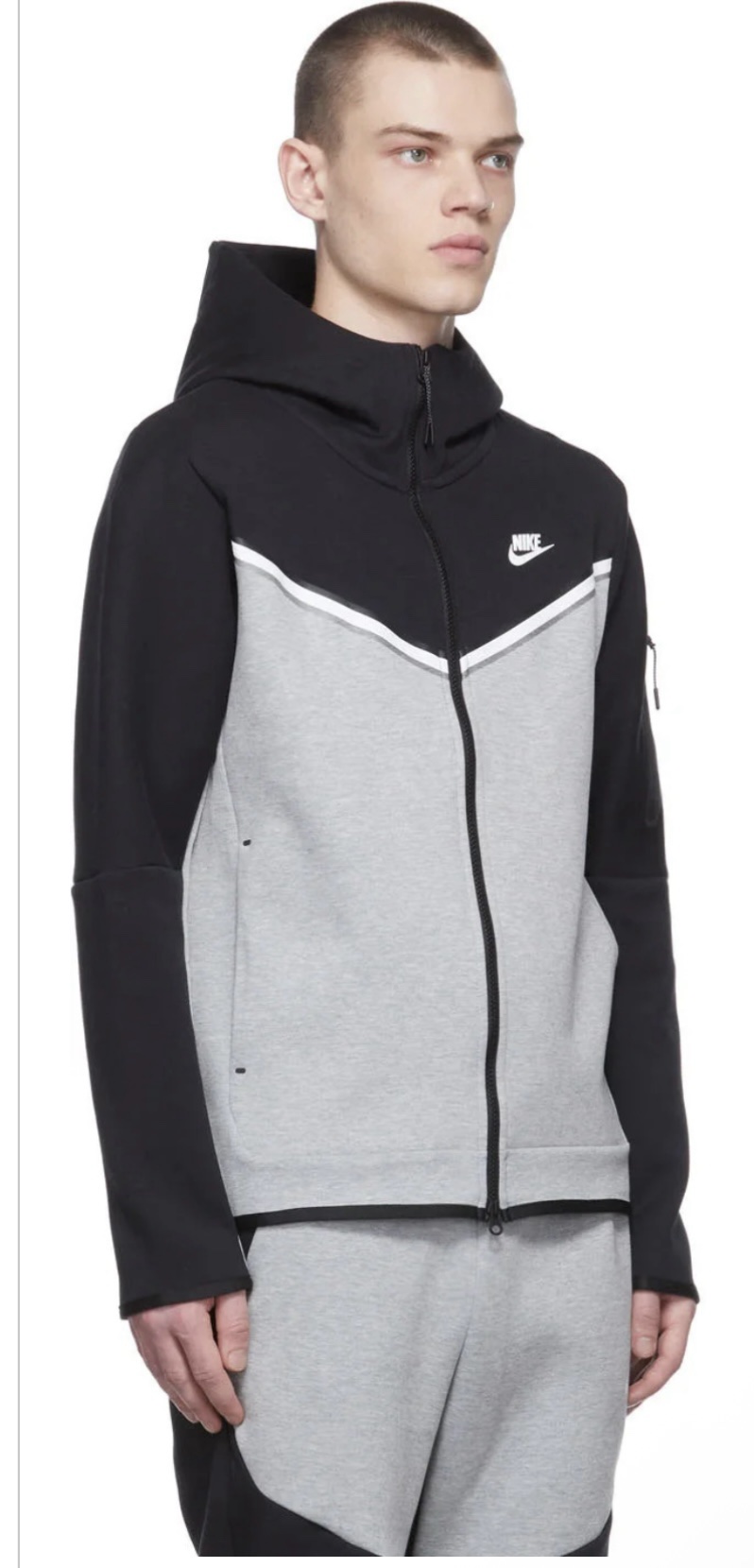 Nike survêtement, Zip pour Homme Tech Fleece Windrunner Gris FB7921-064 – Image 4